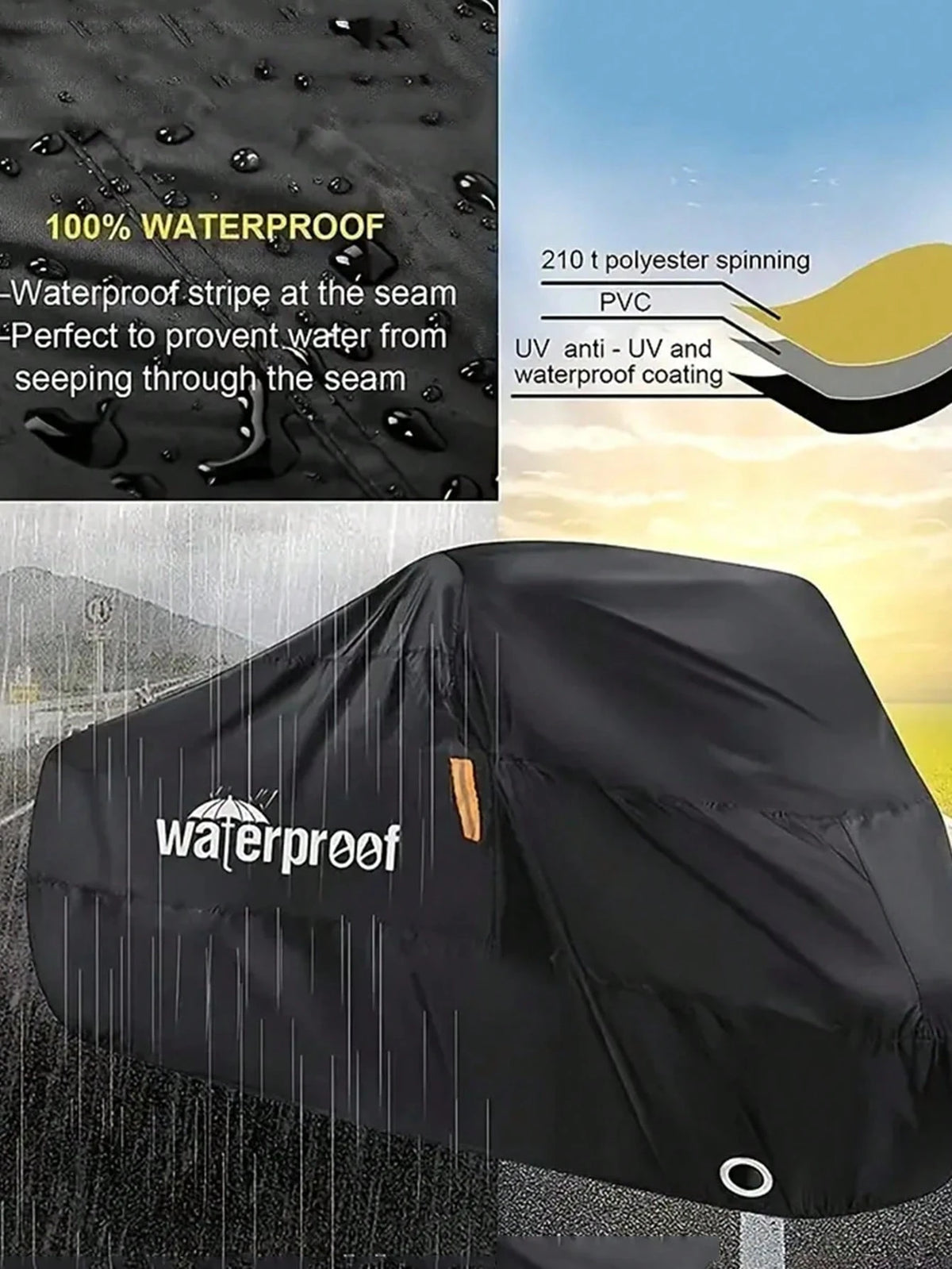 1pc Waterproof Bike Cover For 1-2 Bikes- Protect Your Mountain, Road, Or Electric Bike From Rain, Sun, And Dust