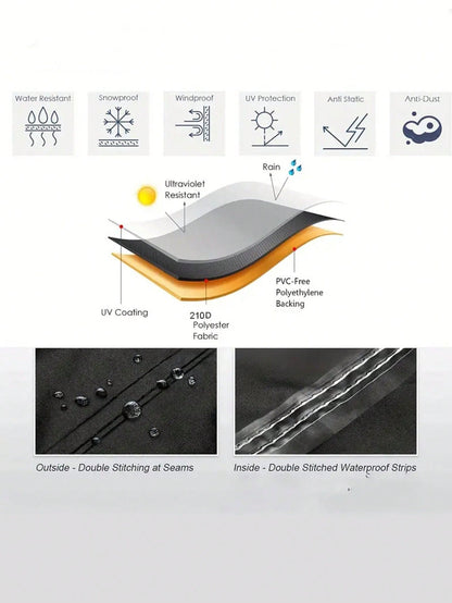 1pc Waterproof Bike Cover For 1-2 Bikes- Protect Your Mountain, Road, Or Electric Bike From Rain, Sun, And Dust