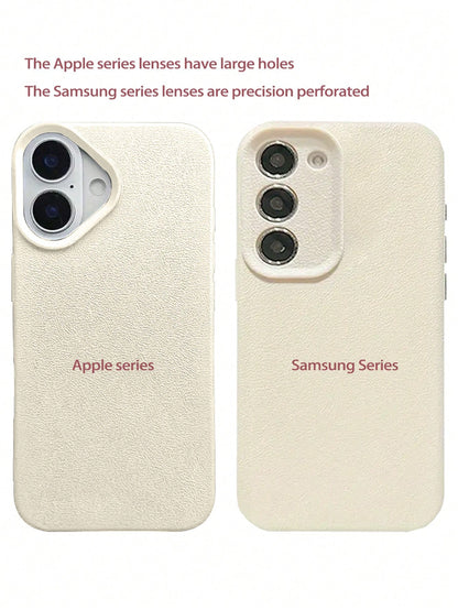 1pc White Ladybug Polka Dot Minimalist Personalized TPU Anti-Drop Soft Full Coverage Phone Case Compatible With Apple 17 16 15 14 13 12 11 Pro Max Air And Series