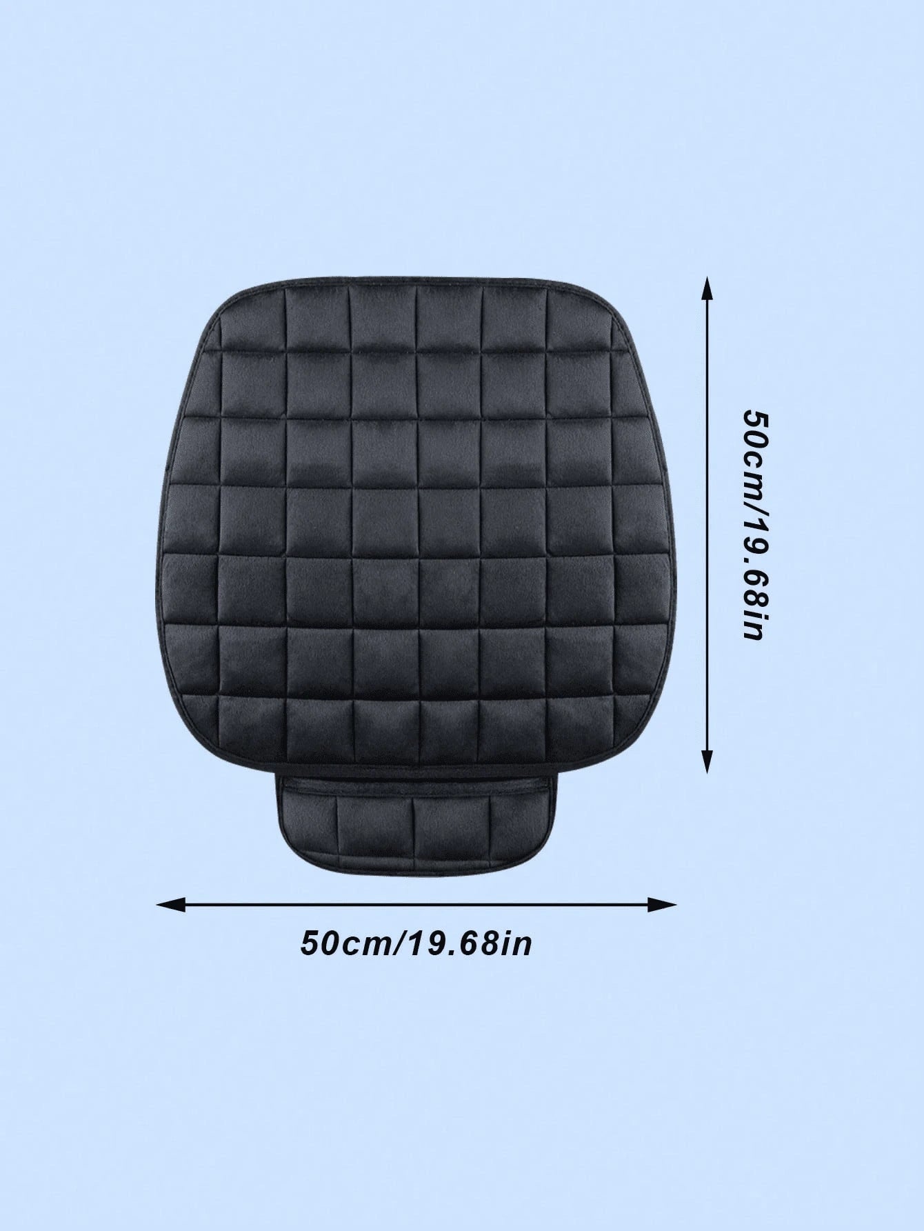 1pc Whole-Piece Open-Back Plush Car Seat Cushion- Made Of Breathable Memory Foam Fabric, Suitable For All Seasons, Exceptionally Comfortable; Non-Slip Rubber Base; Fits All Sedans, SUVs, Trucks And O
