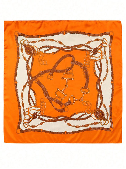 1pc Women's Bohemian Vintage Leopard Print Bandana Headscarf, Casual Elegant Headscarf For Daily Wear, Sun Protection Shawl, Beach Vacation