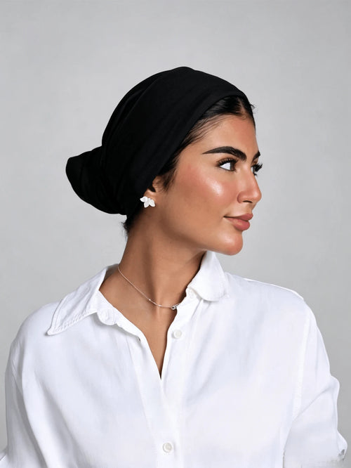 1pc Women's Classic Solid Color Headscarf/Headband, 3 Different Wearing Styles, Versatile & Practical, Soft Elastic Modal Fabric, Comfortable & Breathable, Suitable For Daily Wear, Sports And Yoga