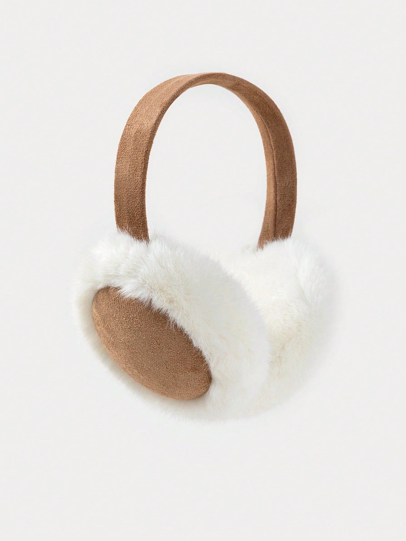 1pc Women's Deer Plush Plush Ruched Minimalist Ear Warmer, Fall/ Winter