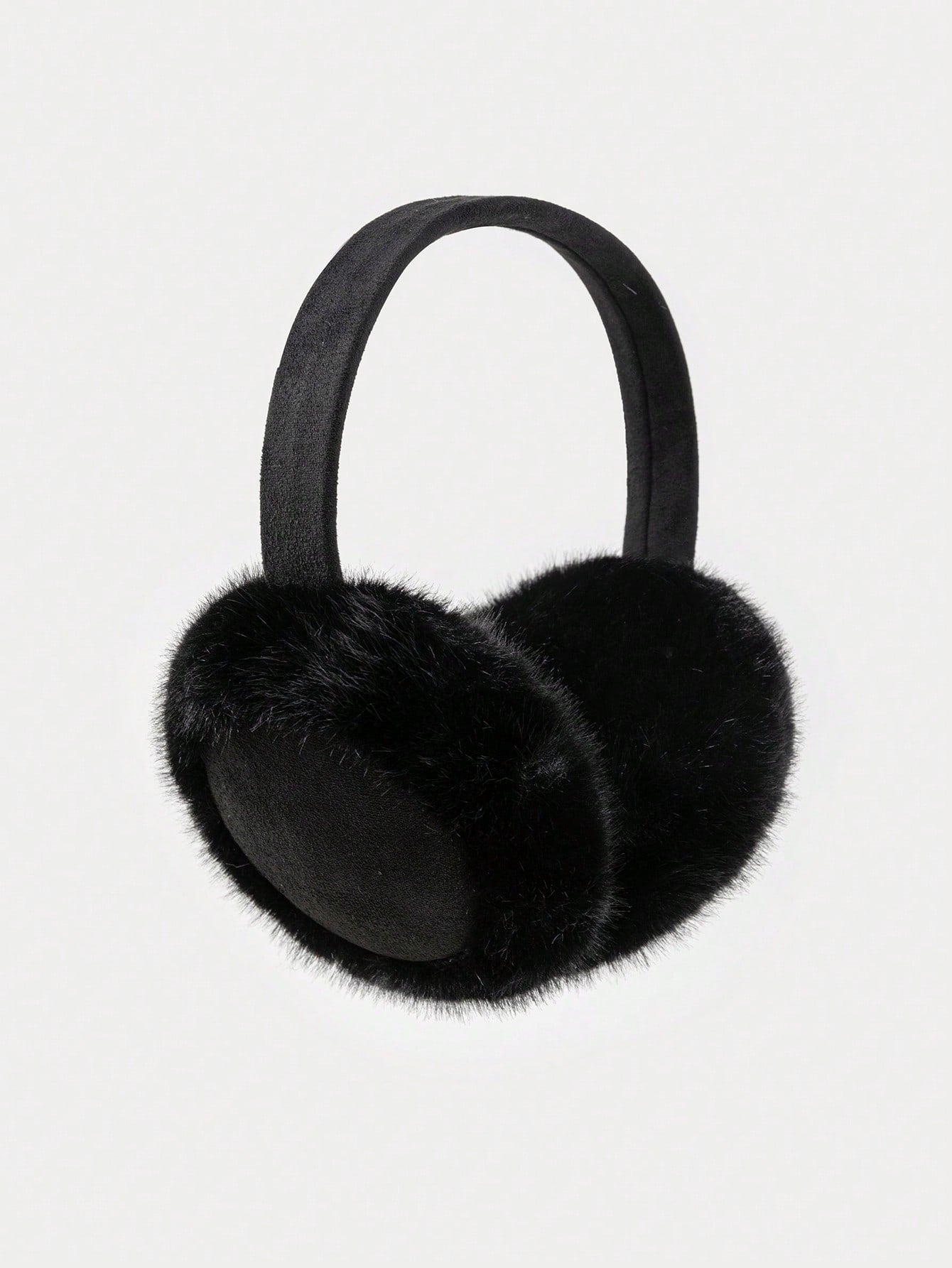 1pc Women's Deer Plush Plush Ruched Minimalist Ear Warmer, Fall/ Winter