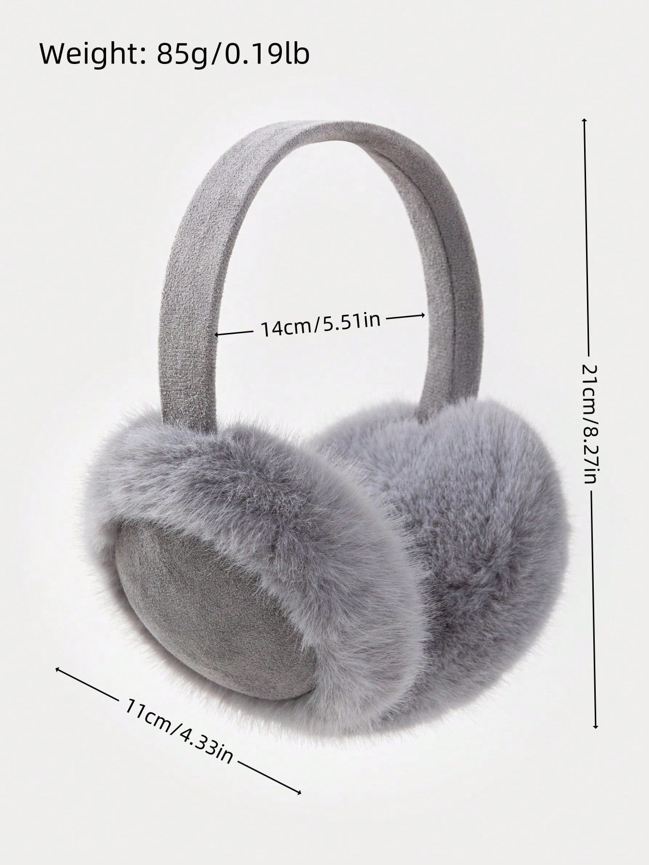 1pc Women's Deer Plush Plush Ruched Minimalist Ear Warmer, Fall/ Winter