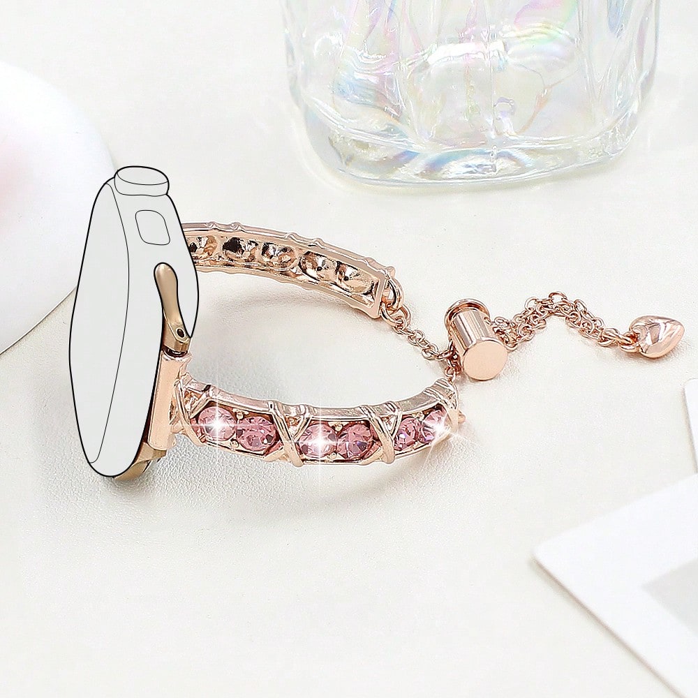 1pc Women's New Rhinestone Metal Strap, Compatible With Apple Smartwatch Band, Decorative Bracelet