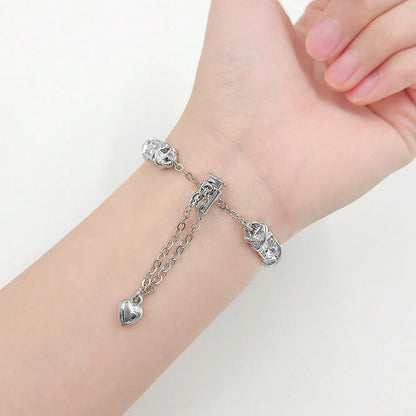 1pc Women's New Rhinestone Metal Strap, Compatible With Apple Smartwatch Band, Decorative Bracelet