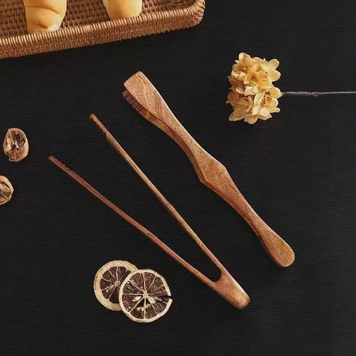 1pc Wooden Food Clip, BBQ Tong, Salad Clip, Pastry Clip, Bread Clip