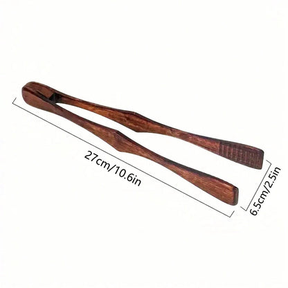 1pc Wooden Food Clip, BBQ Tong, Salad Clip, Pastry Clip, Bread Clip