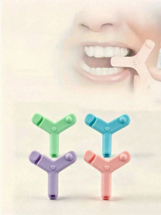 1pc Y-Shaped Silicone Facial Muscle Exerciser, Suitable For Men And Women Daily Facial Muscle Training