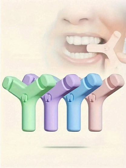 1pc Y-Shaped Silicone Facial Muscle Exerciser, Suitable For Men And Women Daily Facial Muscle Training