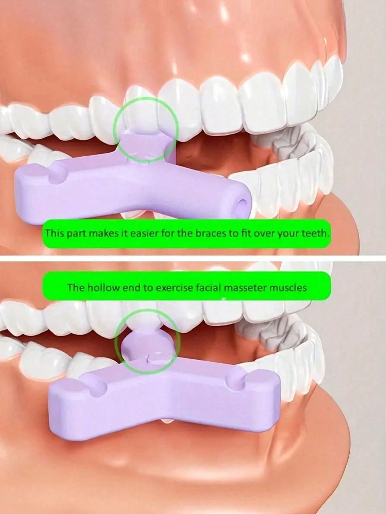 1pc Y-Shaped Silicone Facial Muscle Exerciser, Suitable For Men And Women Daily Facial Muscle Training