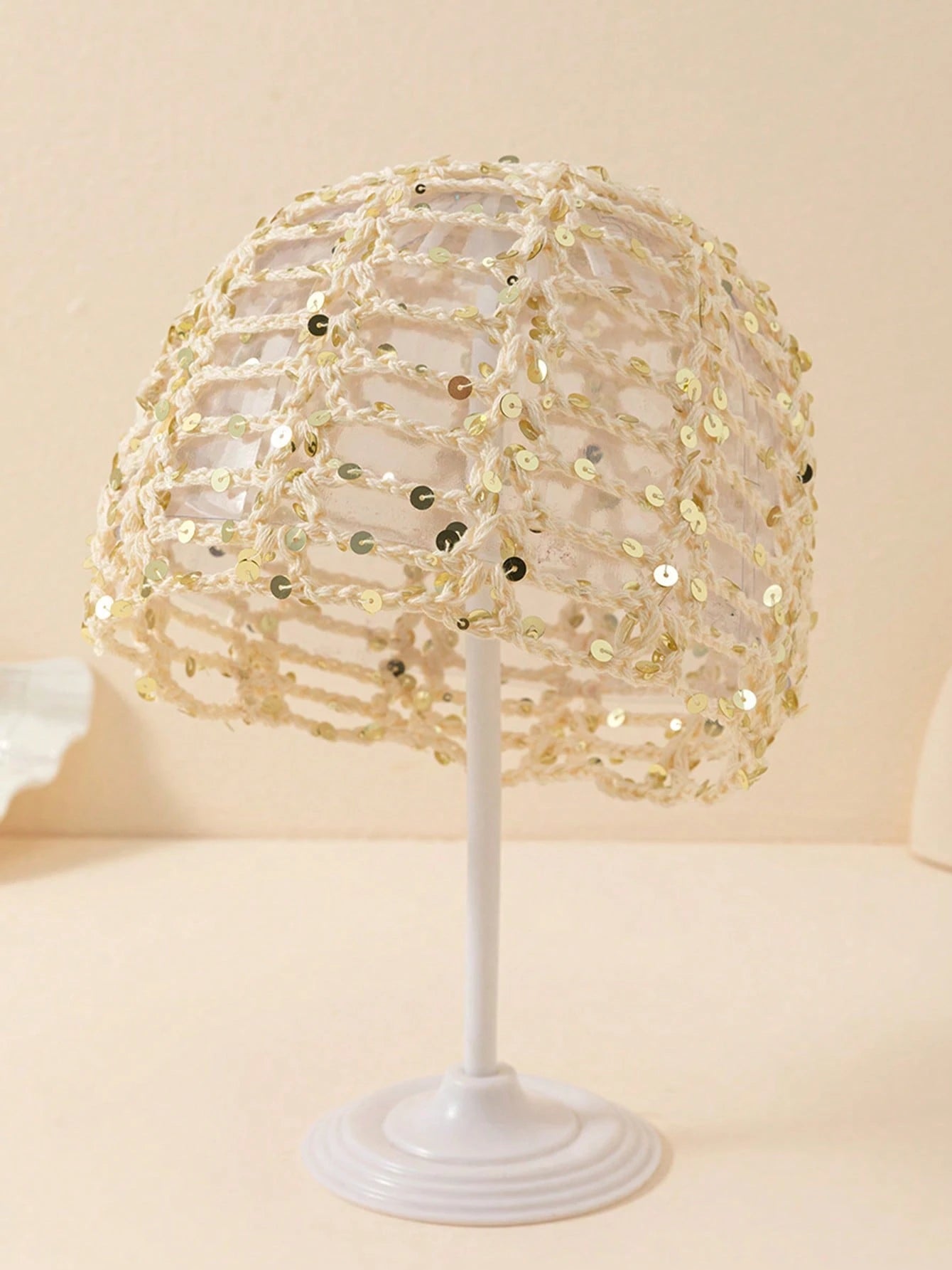 1pc Y2K Style Cute Casual Fashion Contrast Color Sequin Shiny Hollow Breathable Hand-Knitted Hat For Women, Suitable For Outing, Photography, Daily Wear, Bucket Hat Design, Festival Style