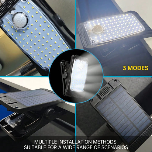 1PC, Quick Mount Solar Fence Clip Lamp Motion Sensor Smart Light Control 3 Lighting Modes USB Recharge Durable Portable Wall Lamp For Garden Balcony Deck Garage Closet Gate Patio Camping Fishing (Incl
