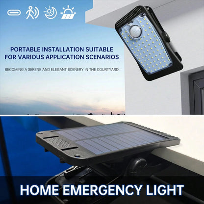 1PC, Quick Mount Solar Fence Clip Lamp Motion Sensor Smart Light Control 3 Lighting Modes USB Recharge Durable Portable Wall Lamp For Garden Balcony Deck Garage Closet Gate Patio Camping Fishing (Incl