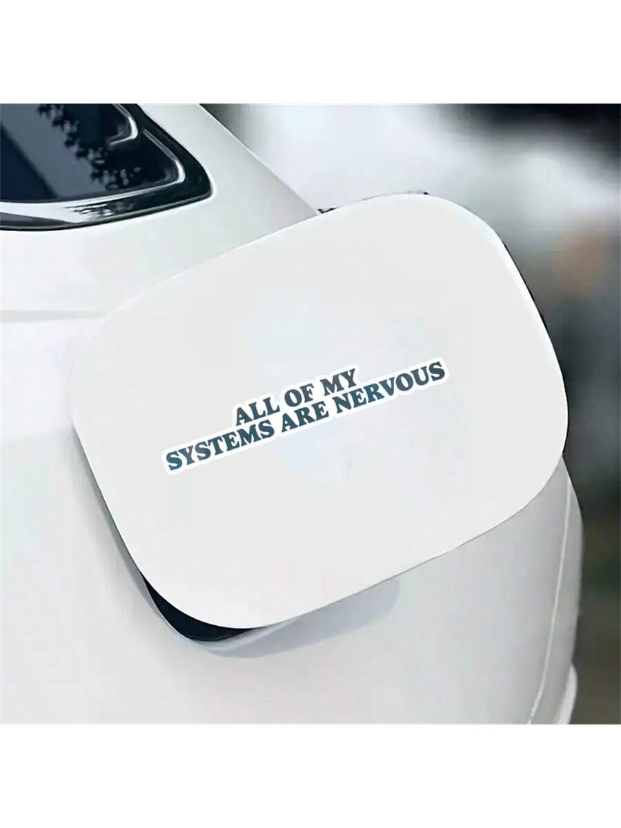 1PC, 3 Inch Removable Outdoor Waterproof Vinyl Humor Creative Gift Emotional Expression Stickers Nervous Systems Sticker Anxiety Sticker Funny Mental Health Sticker