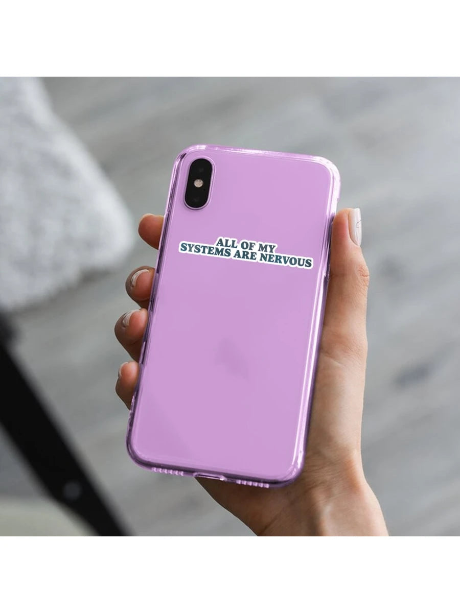 1PC, 3 Inch Removable Outdoor Waterproof Vinyl Humor Creative Gift Emotional Expression Stickers Nervous Systems Sticker Anxiety Sticker Funny Mental Health Sticker