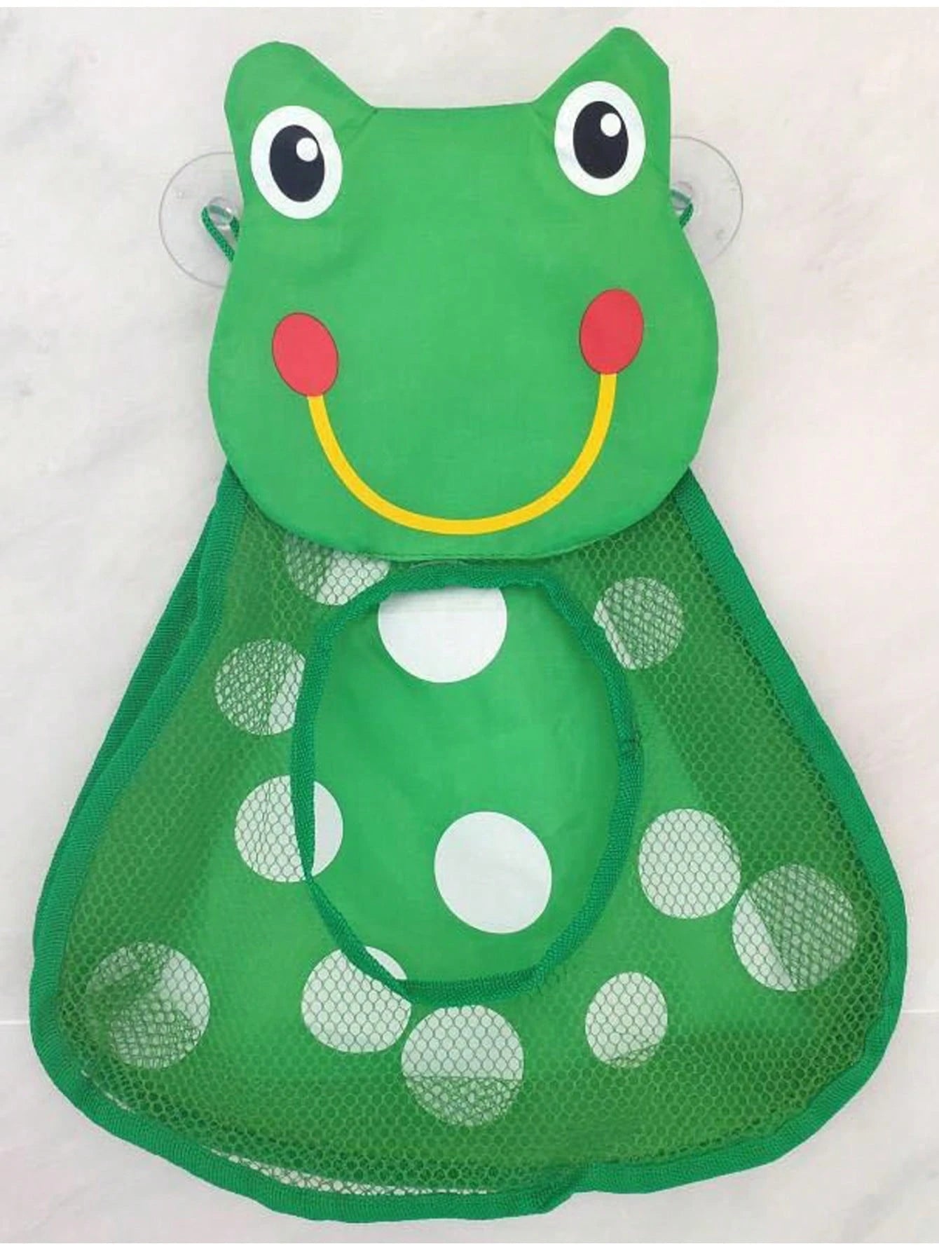 1pcCute Animal- Shaped Mesh Storage Bags Collection: Including Charming Frog, Duck, Panda, And Tiger Designs, These Hanging Organizers With Convenient Suction Cups Are Perfect For Tidily Storing Bath