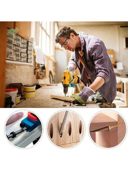 1set 15 Degree Angle Woodworking Oblique Hole Locator Blue Oblique Hole Positioning Drill 3-Point Drill