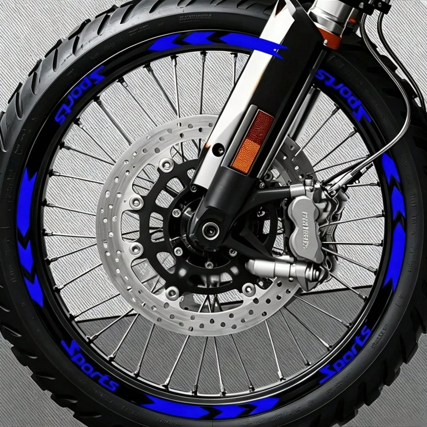 1Set Racing Stripe Motorcycle Wheel Stickers Waterproof For 16 17 18 19inch Rims Modified Scooter Bicycle Vinyl Decals, Motorcycle Reflective Rim Decal Stickers