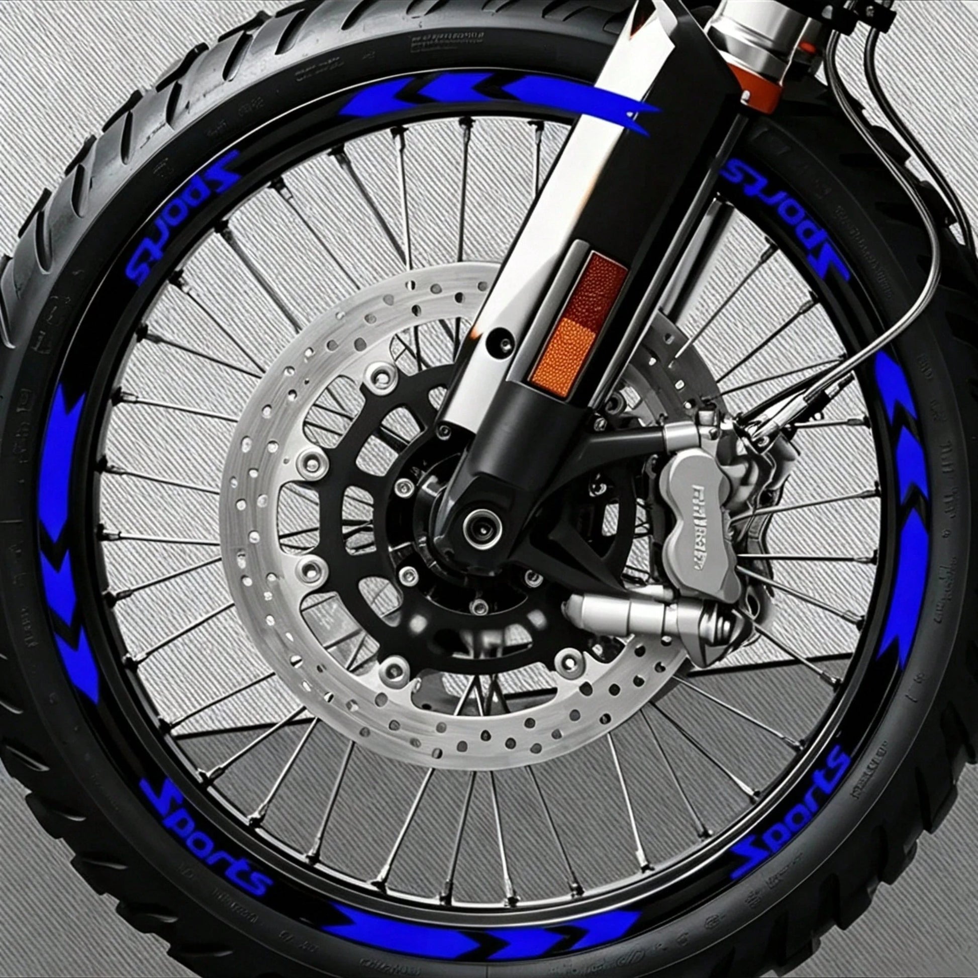 1Set Racing Stripe Motorcycle Wheel Stickers Waterproof For 16 17 18 19inch Rims Modified Scooter Bicycle Vinyl Decals, Motorcycle Reflective Rim Decal Stickers