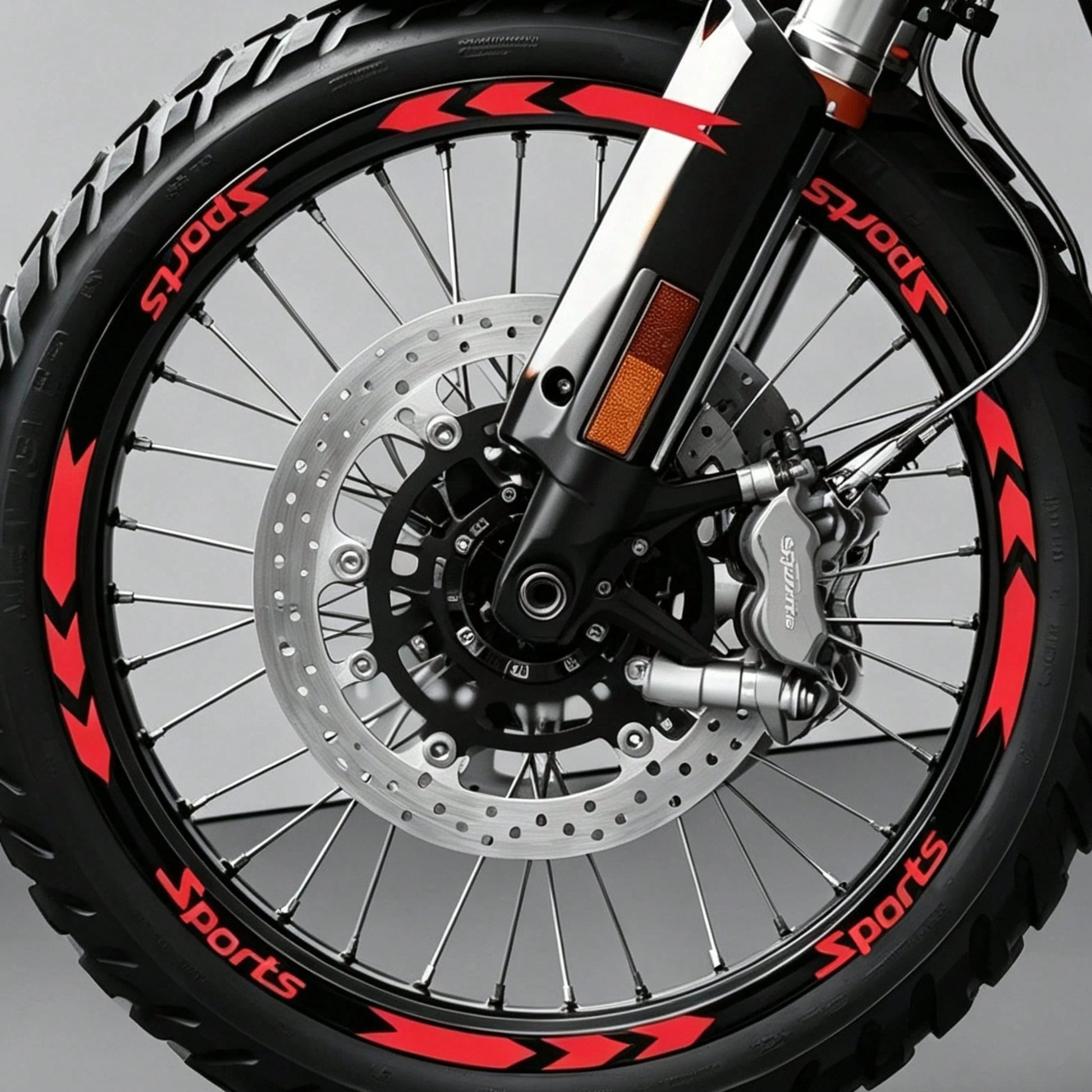 1Set Racing Stripe Motorcycle Wheel Stickers Waterproof For 16 17 18 19inch Rims Modified Scooter Bicycle Vinyl Decals, Motorcycle Reflective Rim Decal Stickers