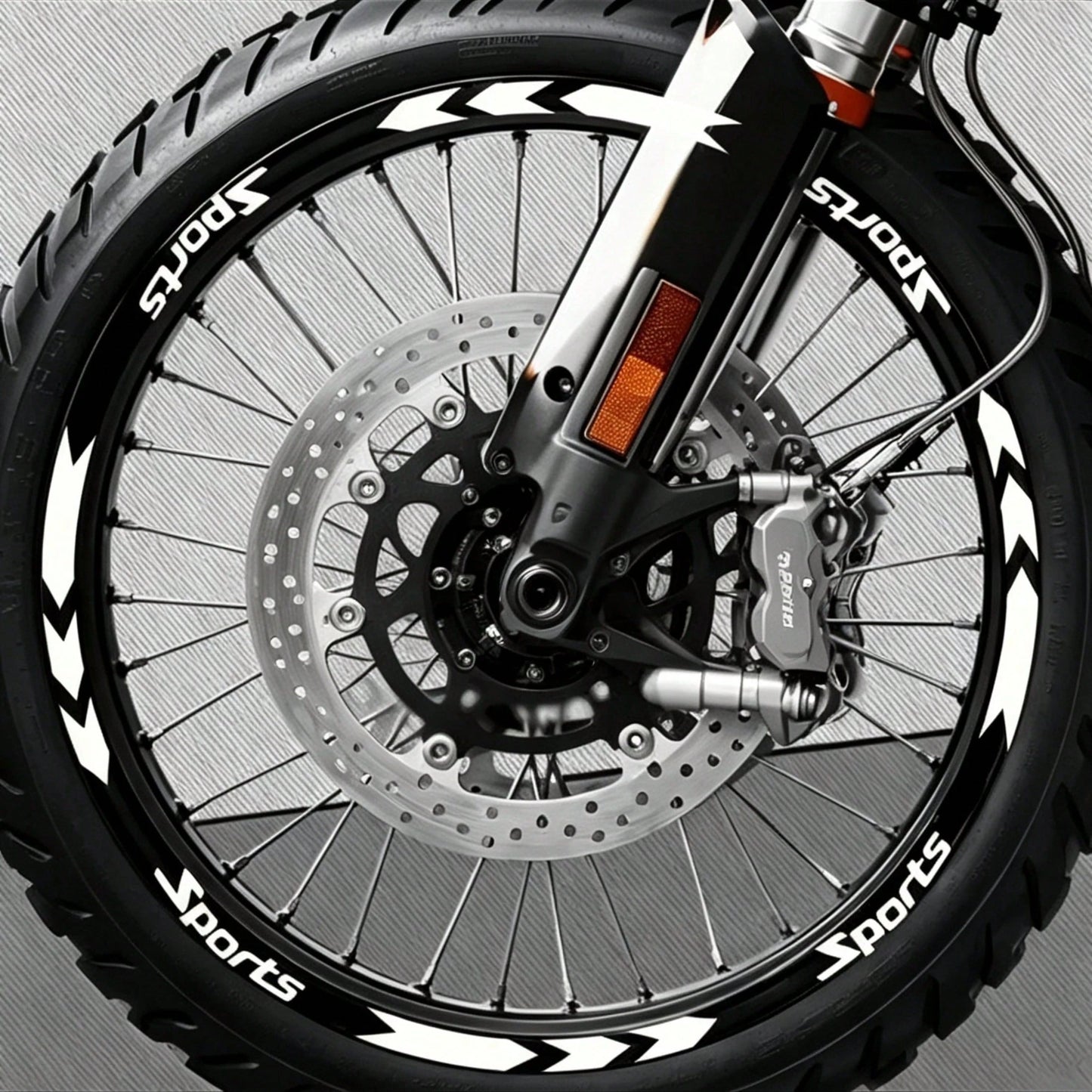 1Set Racing Stripe Motorcycle Wheel Stickers Waterproof For 16 17 18 19inch Rims Modified Scooter Bicycle Vinyl Decals, Motorcycle Reflective Rim Decal Stickers