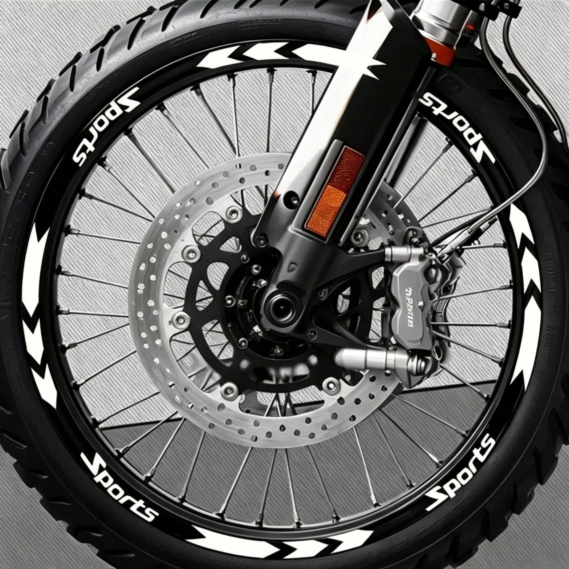 1Set Racing Stripe Motorcycle Wheel Stickers Waterproof For 16 17 18 19inch Rims Modified Scooter Bicycle Vinyl Decals, Motorcycle Reflective Rim Decal Stickers