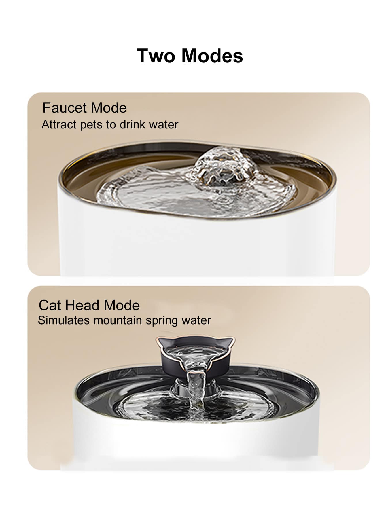 2.2L/74.5OZ/0.58 Gallon Automatic Pet Drinking Fountain With Owl Design, Ultra Quiet Water Pump, Suitable For Medium/Small Cats & Dogs, Replaceable Water Pump Available