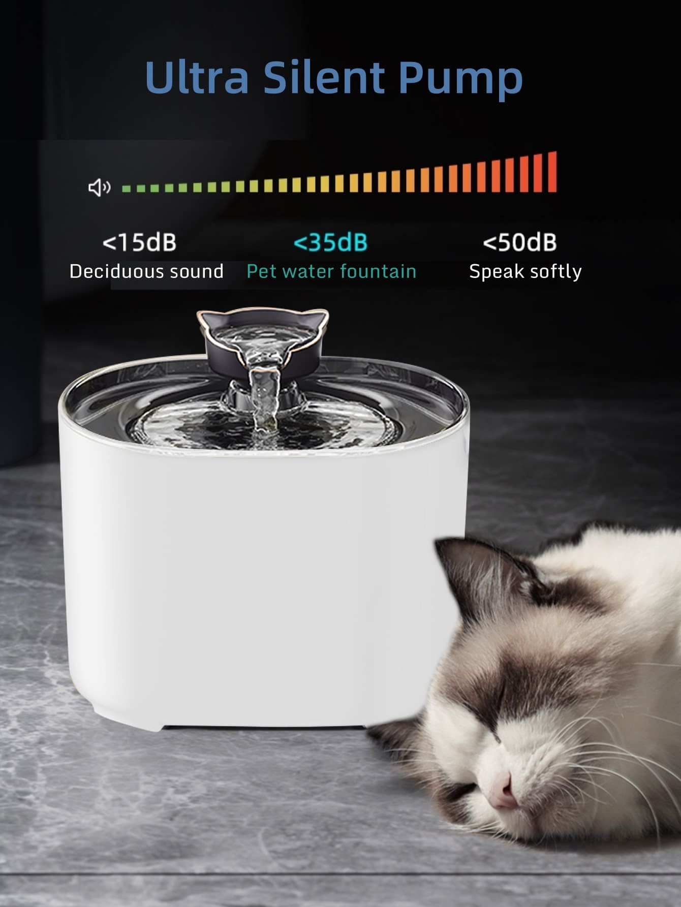 2.2L/74.5OZ/0.58 Gallon Automatic Pet Drinking Fountain With Owl Design, Ultra Quiet Water Pump, Suitable For Medium/Small Cats & Dogs, Replaceable Water Pump Available