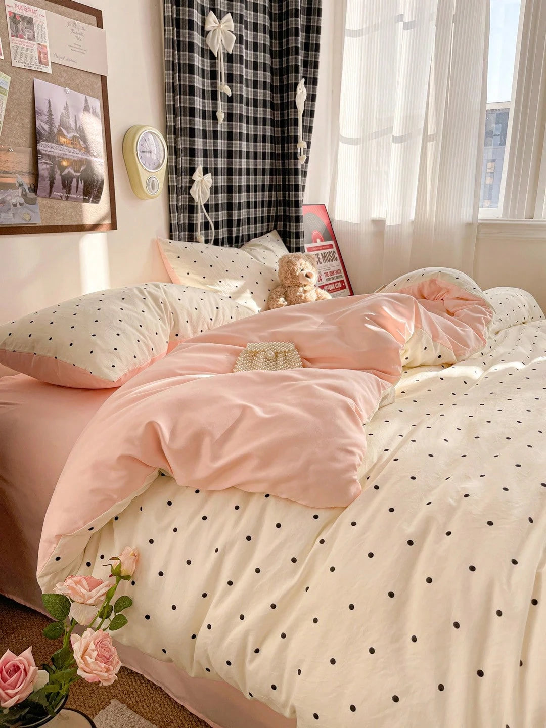 2/3pcs Floral, Striped & Plaid Pattern Duvet Cover Set, 1 Duvet Cover & 1/2 Pillowcases (No Filling), Soft & Breathable Washable Fabric, Suitable For Double, Queen, King Bed, Machine Washable