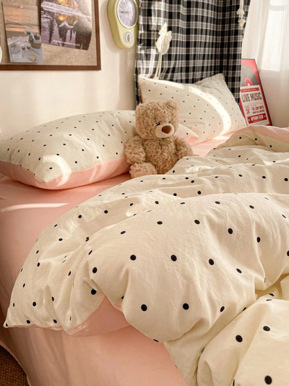 2/3pcs Floral, Striped & Plaid Pattern Duvet Cover Set, 1 Duvet Cover & 1/2 Pillowcases (No Filling), Soft & Breathable Washable Fabric, Suitable For Double, Queen, King Bed, Machine Washable