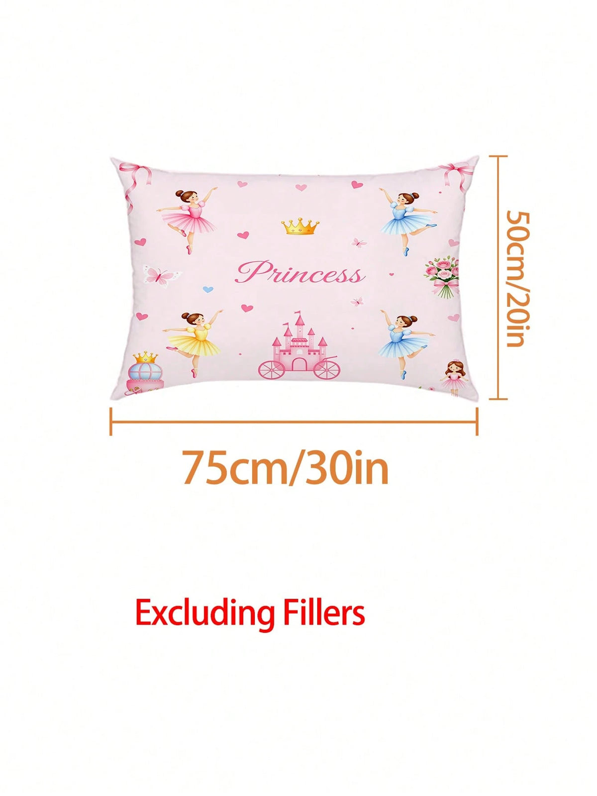 2/3PCS Pink Princess Ballerina Fitted Sheet Set, Castle Crown Print Bedding, Deep Pocket Bed Cover With Pillowcases For Children, Teenagers, Adults, Girls Bedroom