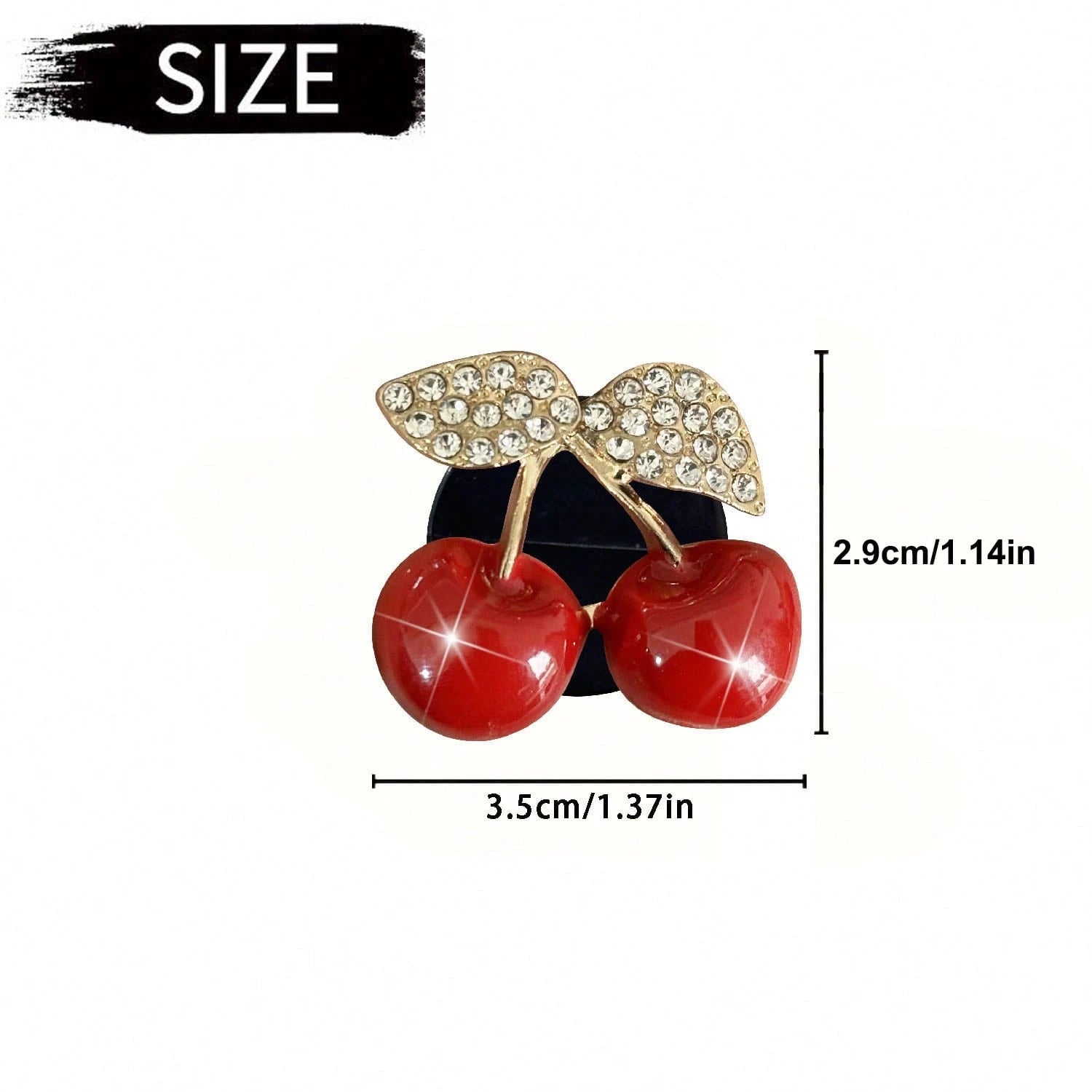2/4pcs Diamond-Encrusted Cherry Air Vent Decorative Diffuser, Car Air Freshener Fragrance For Women