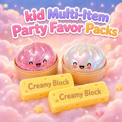 2 Colored Buns And 1 Butter Stick