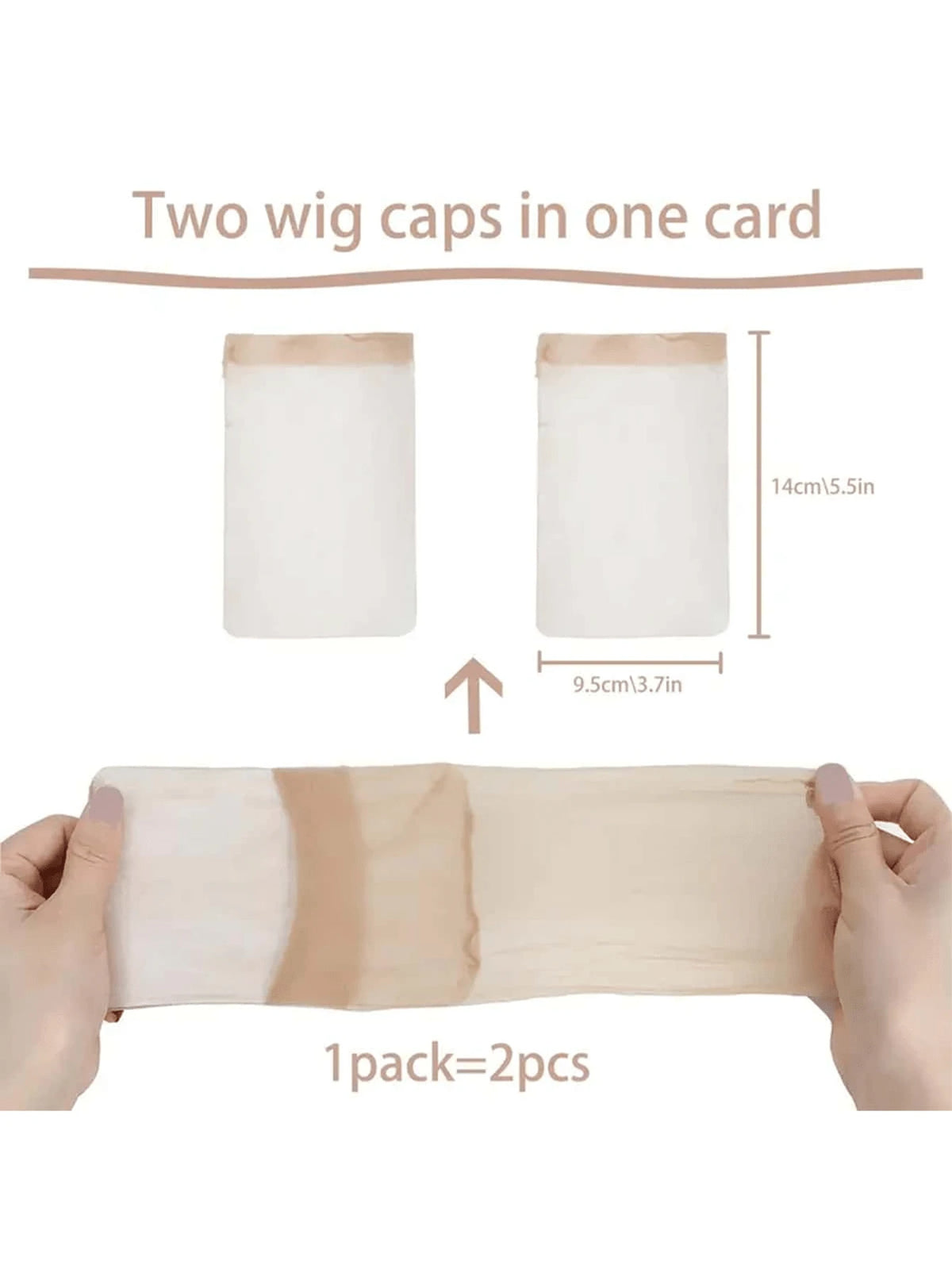 2 Packs New Skin-Tone Natural Breathable Invisible Wig Cap, Cosplay, Wig Cap, Hair Cap. Suitable For Performances, Middle-Aged Women Can Also Use, Men And Women Suitable For Cosplay, Dance And Holiday