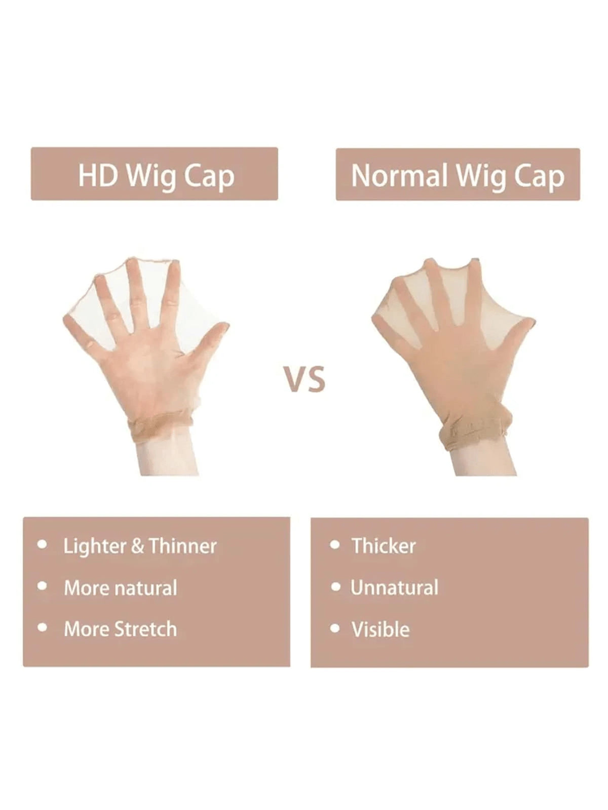 2 Packs New Skin-Tone Natural Breathable Invisible Wig Cap, Cosplay, Wig Cap, Hair Cap. Suitable For Performances, Middle-Aged Women Can Also Use, Men And Women Suitable For Cosplay, Dance And Holiday