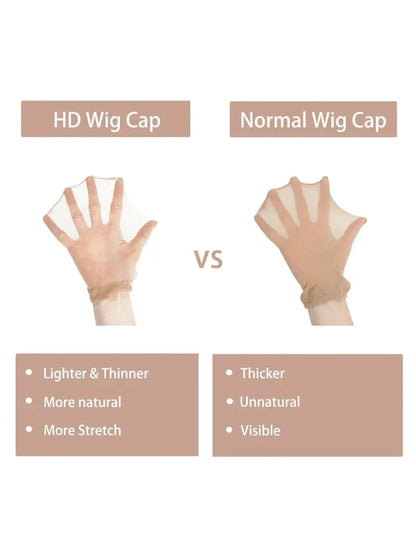 2 Packs New Skin-Tone Natural Breathable Invisible Wig Cap, Cosplay, Wig Cap, Hair Cap. Suitable For Performances, Middle-Aged Women Can Also Use, Men And Women Suitable For Cosplay, Dance And Holiday