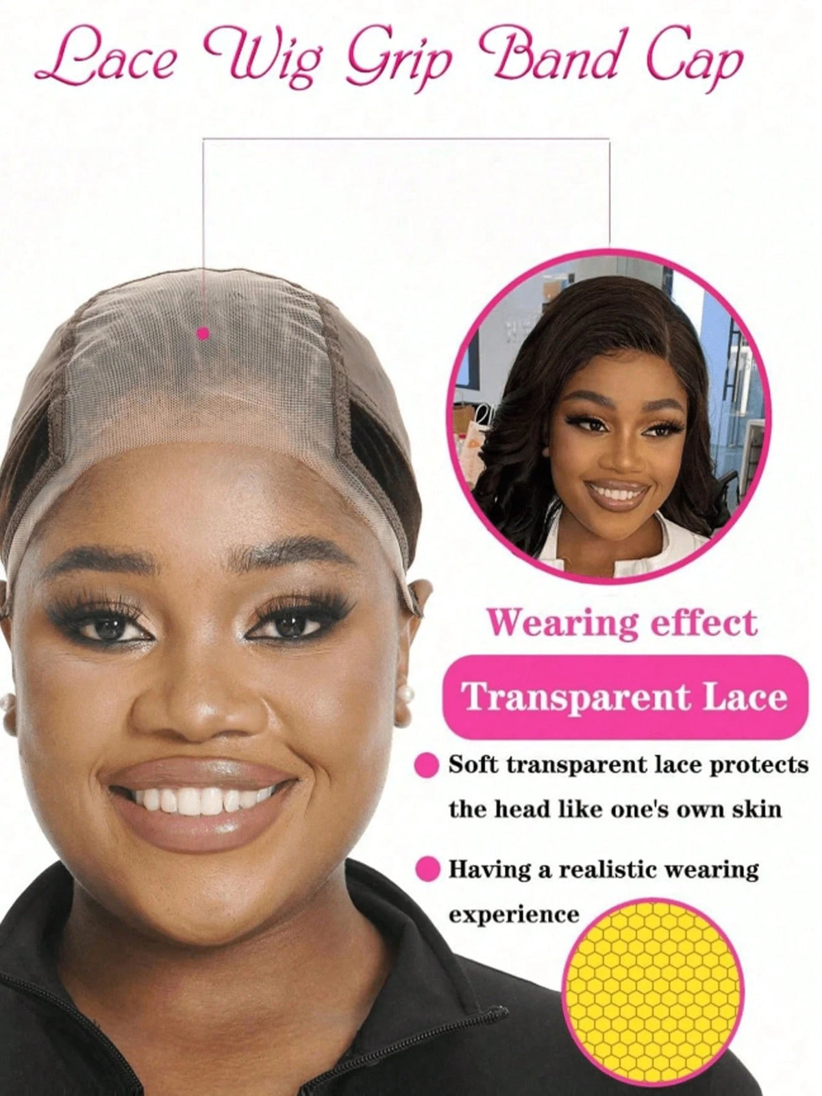 2 Packs New Skin-Tone Natural Breathable Invisible Wig Cap, Cosplay, Wig Cap, Hair Cap. Suitable For Performances, Middle-Aged Women Can Also Use, Men And Women Suitable For Cosplay, Dance And Holiday