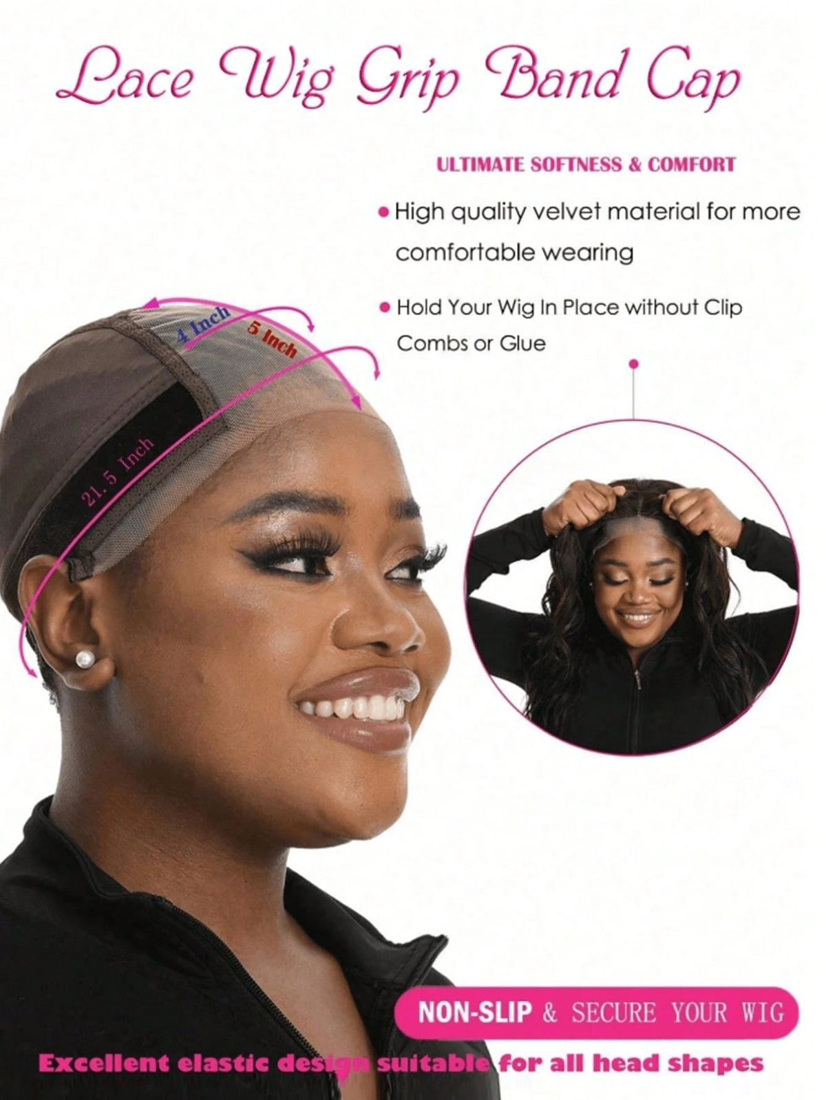 2 Packs New Skin-Tone Natural Breathable Invisible Wig Cap, Cosplay, Wig Cap, Hair Cap. Suitable For Performances, Middle-Aged Women Can Also Use, Men And Women Suitable For Cosplay, Dance And Holiday