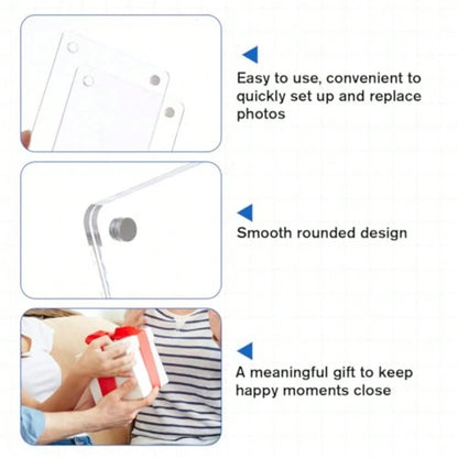 2 Pcs Acrylic Magnetic Photo Holder For Car Visor, Personalized Car Picture Frame Clip, Zinc Alloy Visor Clip For And Photos C