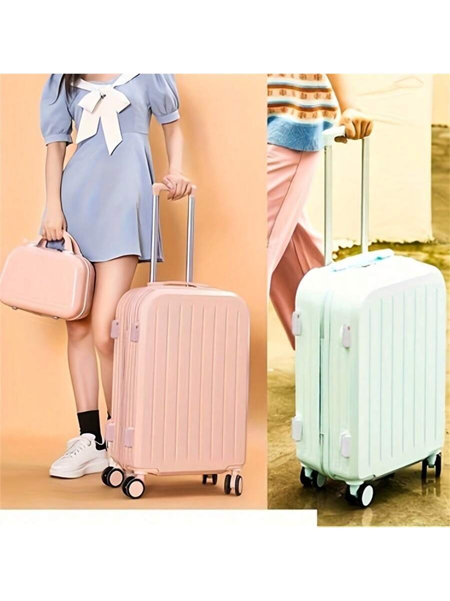 2 Pcs, 20 Inch Hardside Luggage Carry On Luggage With Cup Phone Charger Hard Shell Suitcases With Spinner Wheels Travel Suitcase Suit Case Travel Luggage Carry On Suitcase Set Luggage Set Luggage Case