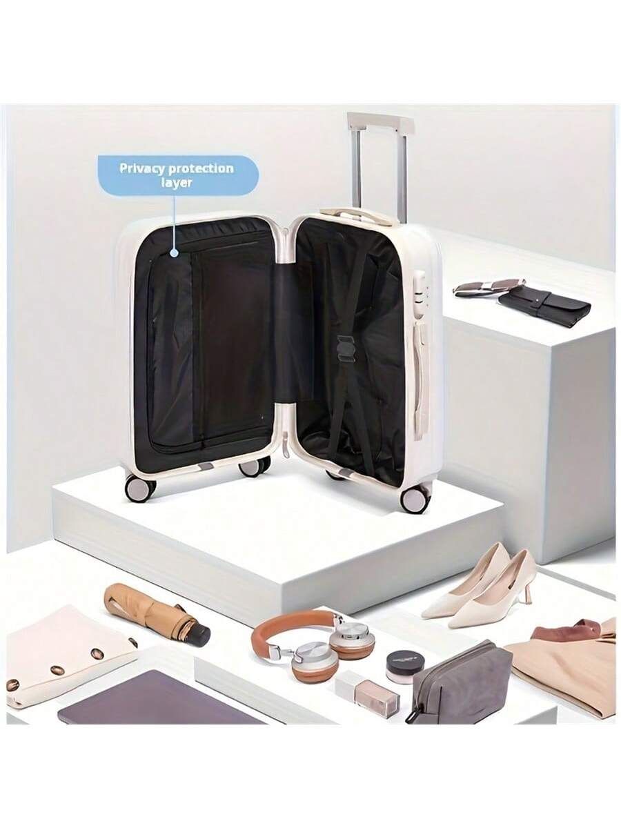 2 Pcs, 20 Inch Hardside Luggage Carry On Luggage With Cup Phone Charger Hard Shell Suitcases With Spinner Wheels Travel Suitcase Suit Case Travel Luggage Carry On Suitcase Set Luggage Set Luggage Case