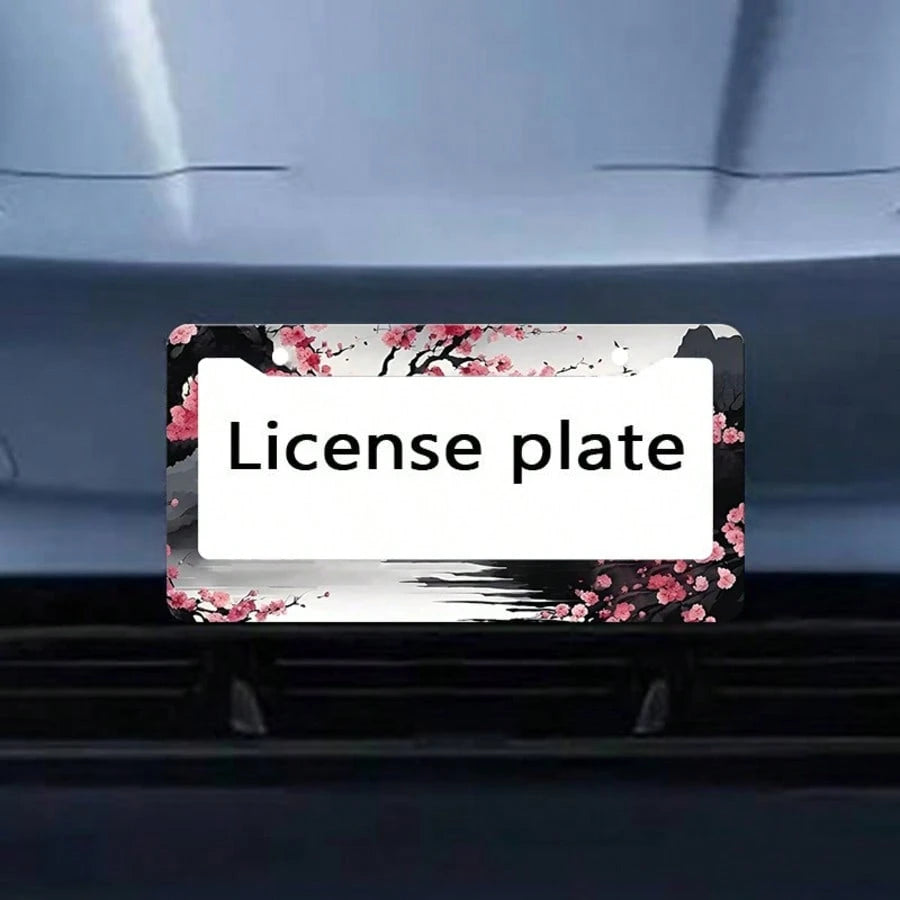 2-Piece Of Metal License Plate Frame Decor, 12x6inch Aluminum Material, Suitable For Sedans/SUVs/Pickups,Car Accessories For Women,Car Accesorries,Cosas Para El Carro,Car Essentials Women,Car Decir,Li