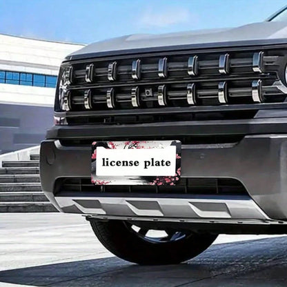 2-Piece Of Metal License Plate Frame Decor, 12x6inch Aluminum Material, Suitable For Sedans/SUVs/Pickups,Car Accessories For Women,Car Accesorries,Cosas Para El Carro,Car Essentials Women,Car Decir,Li
