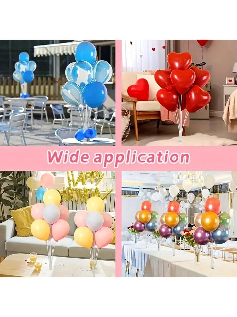 2 Sets/4 Sets Balloon Stand Set With Self-Adhesive Base, Fashionable Decor (Balloons Not Included), Perfect For Christmas, Thanksgiving, Wedding, Anniversary, Birthday Party
