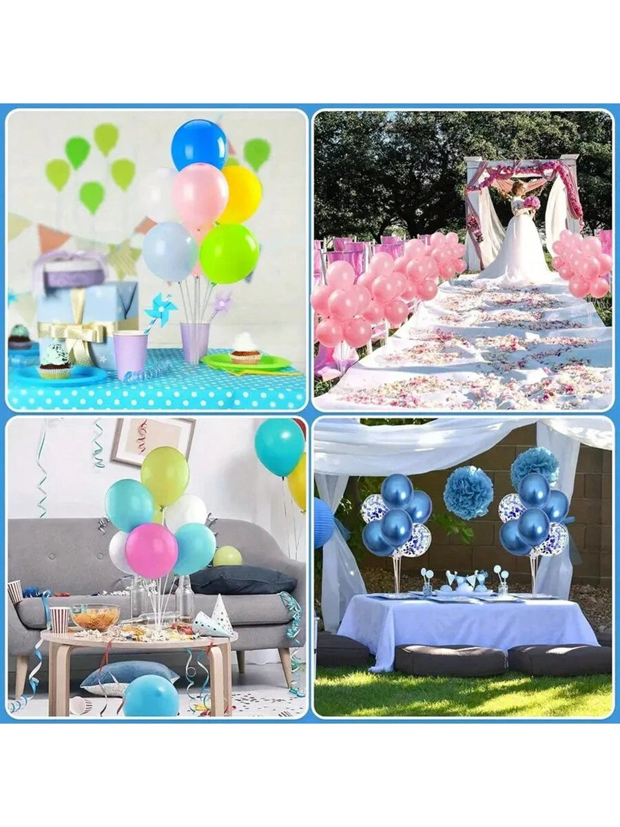 2 Sets/4 Sets Balloon Stand Set With Self-Adhesive Base, Fashionable Decor (Balloons Not Included), Perfect For Christmas, Thanksgiving, Wedding, Anniversary, Birthday Party