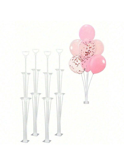 2 Sets/4 Sets Balloon Stand Set With Self-Adhesive Base, Fashionable Decor (Balloons Not Included), Perfect For Christmas, Thanksgiving, Wedding, Anniversary, Birthday Party