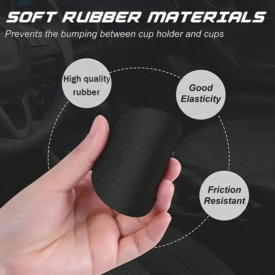 2 Sets Of Moon Wave Patterned Car Coasters-2.8-Inch Round With Natural Rubber Anti Slip Beverage Tray, Durable Home Car Accessories, Suitable For Both Men And Women, Washable, Weighing 15 Grams Per P