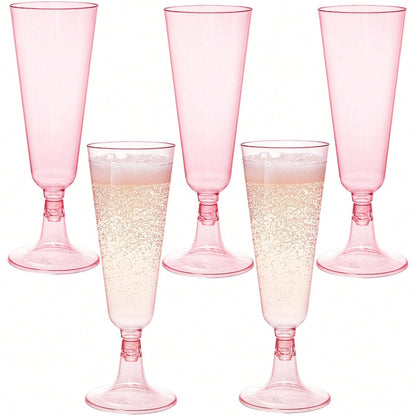 20/10pcs Pink Champagne Cups, Perfect For Wedding Season Themed Parties And Desserts, Suitable For Mousse, Pudding And Ice Cream. Ideal For Weddings, Parties, Birthdays And Graduation Ceremonies, Thes